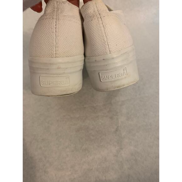 SuperGA Super Platform Canvas Sneakers White Women's Size 7 - Picture 9 of 10